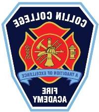 Collin College Fire Science Badge Blue Red Logo